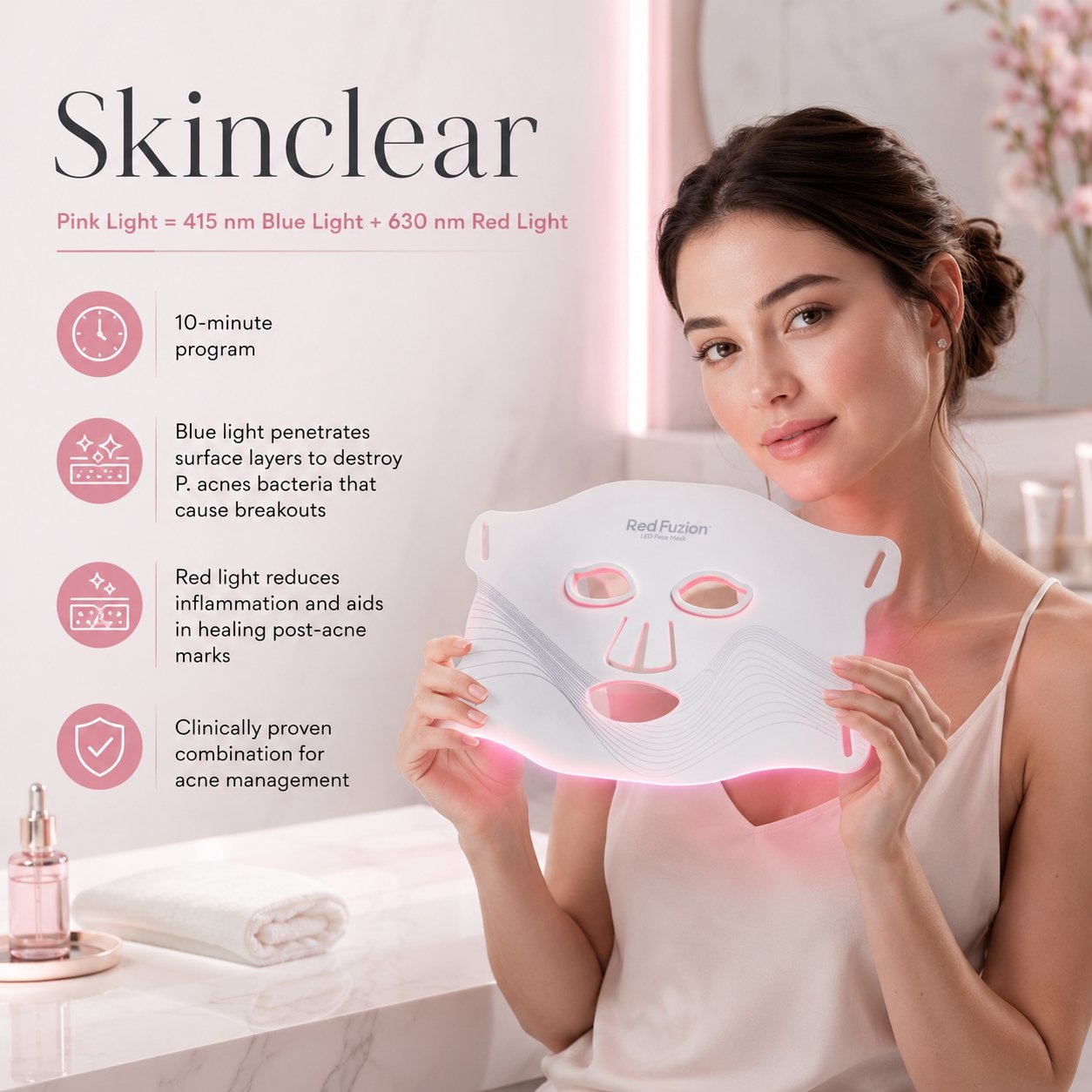 Red Fuzion LED Face Mask 302880 view 3