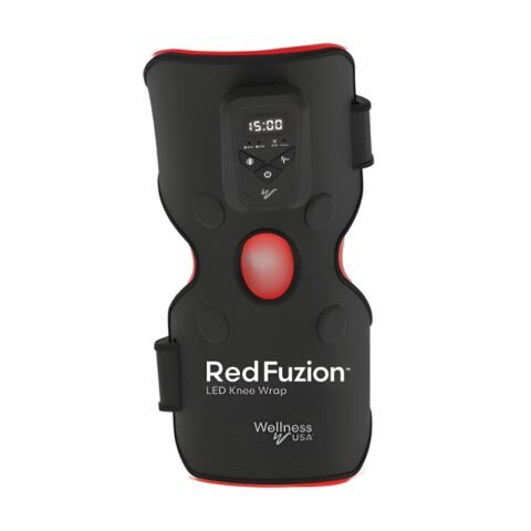 Red Fuzion LED Knee Wrap with Red & Infrared Light Therapy and Vibration Support 302881-K