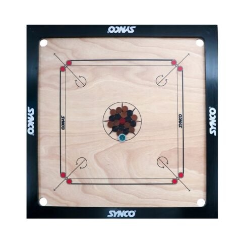 Synco Tournament-Grade Waterproof 42×42 Inch Full-Size Carrom Board 3117620224383