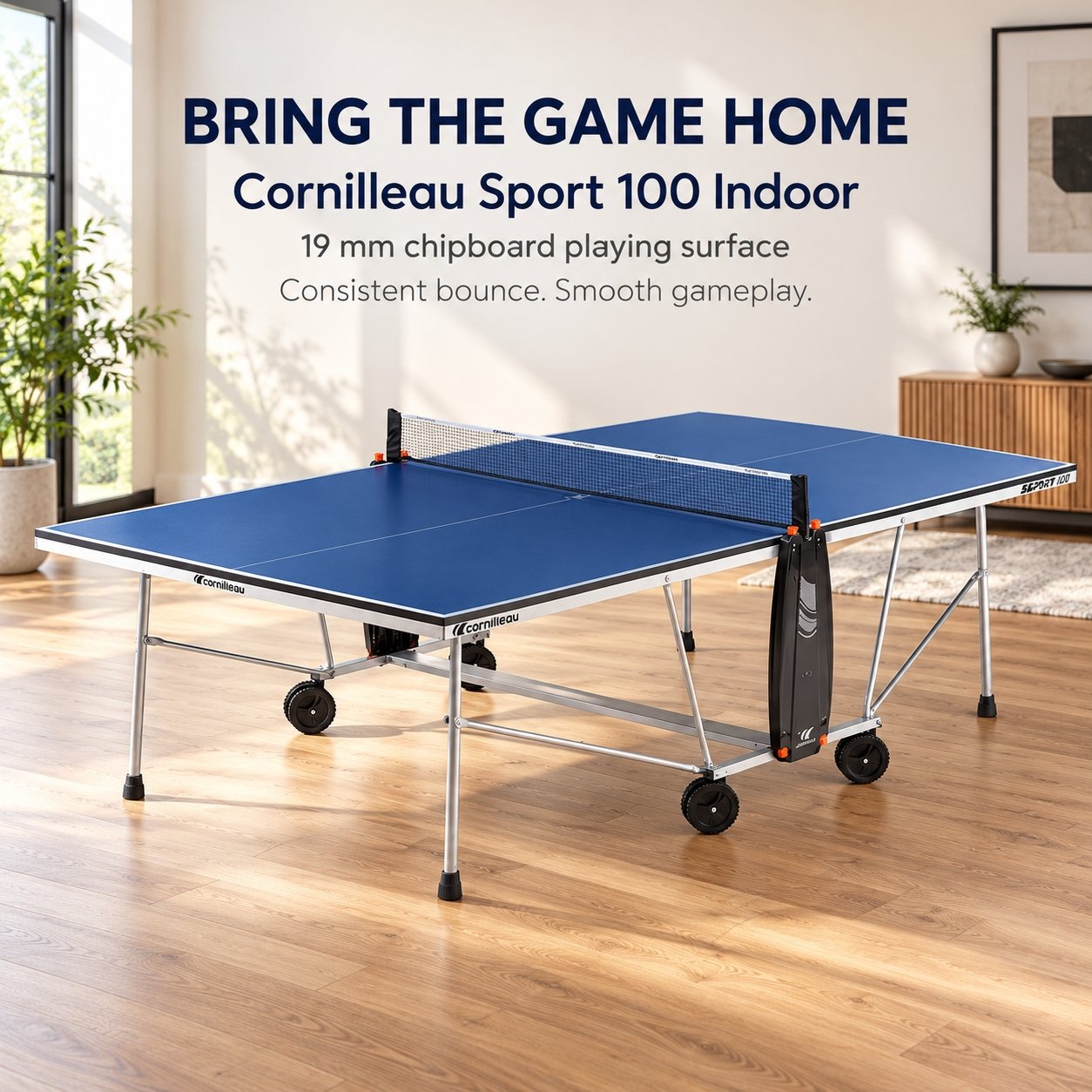 Cornilleau Sport 100 Indoor Table Tennis Table Blue 3222761101001 view 4