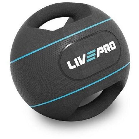 LivePro LP8111-04 Double Grip Medicine Ball Black/Blue 34060156-101