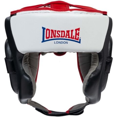 Lonsdale Padbury Leather Head Protection Black/White/Red L/XL 36100247-101