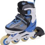 MESUCA Adjustable Inline Roller Skates MCB21067 Blue/Aluminium – EU Size 31–34 - image 2