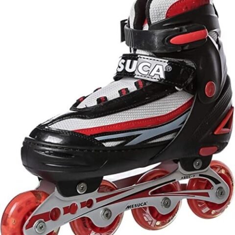 Mesuca MCB11153 Adjustable Inline Roller Skates Red