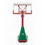 TA Sport Adjustable Basketball Movable Stand with Tempered Glass Backboard Red/Green 5010118
