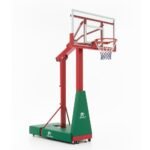 TA Sport Adjustable Basketball Movable Stand with Tempered Glass Backboard Red/Green 5010118 view 4