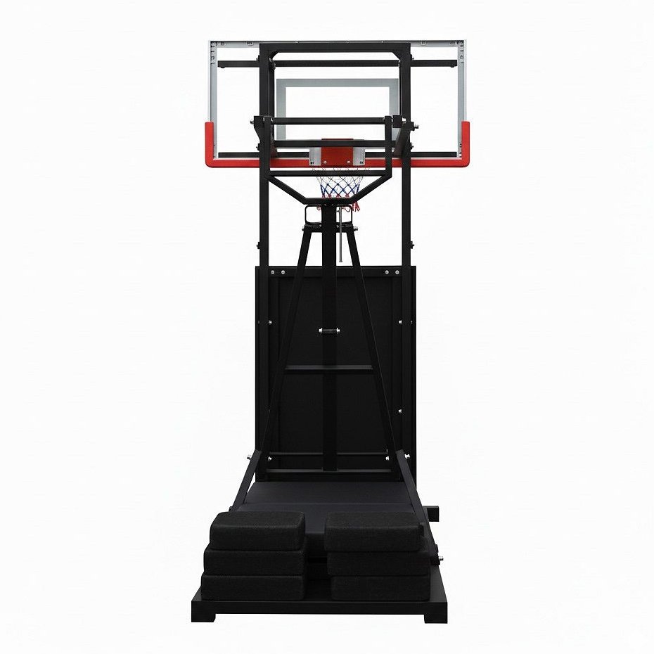 TA Sport NEUMA Adjustable Movable Basketball Hoop with Tempered Glass Backboard 5010167 view 2