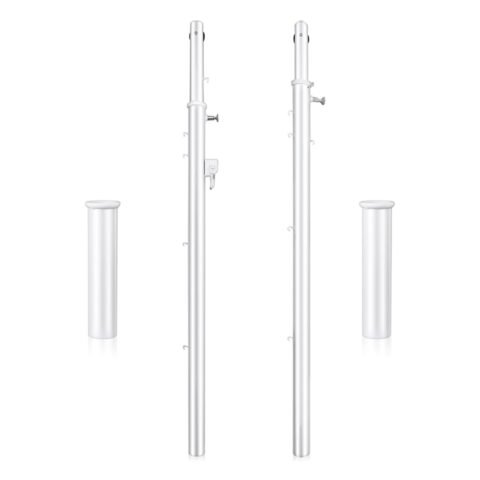 Axox Fitness Adjustable Volleyball Poles White 52050004-101