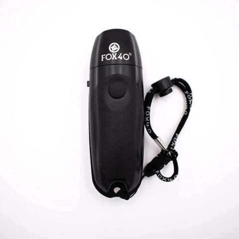 FOX 40 Electronic Whistle with Loop Lanyard, Black