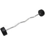 TA Sport LS2033 Rubber Coated Curl Barbell view 2