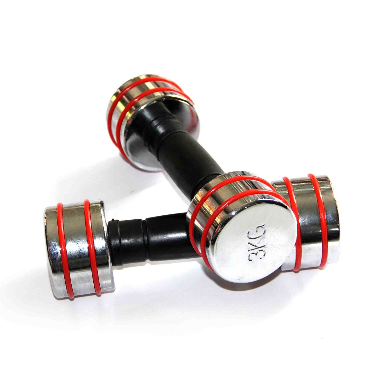 Steel Chromed Dumbbells 3Kg - image 2
