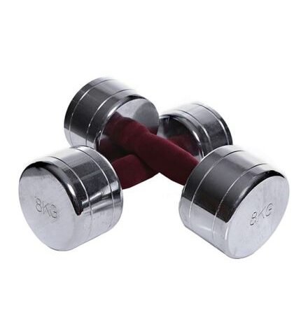 Set Of 2 Tufted Handle Dumbbells 2X8Kg