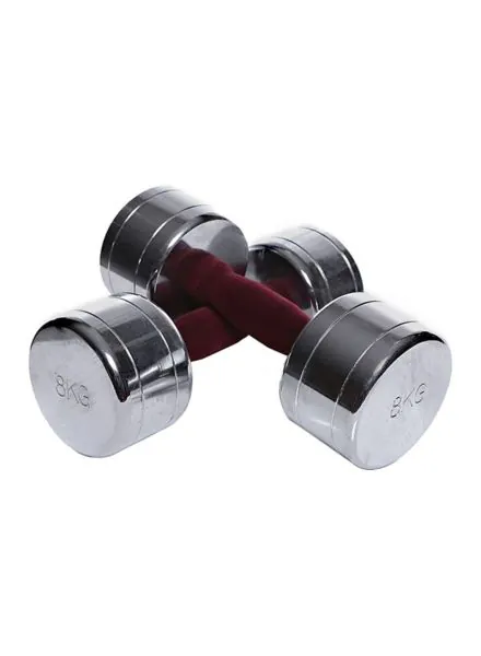 Set Of 2 Tufted Handle Dumbbells 2X8Kg - image 4