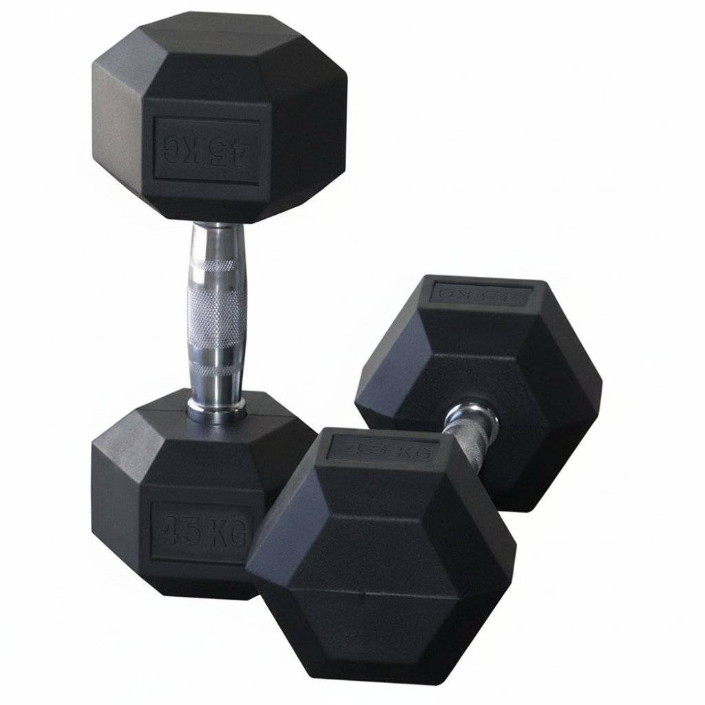 TA Sport Hex Rubber Dumbbell Pair 45 Kg 54040758-101