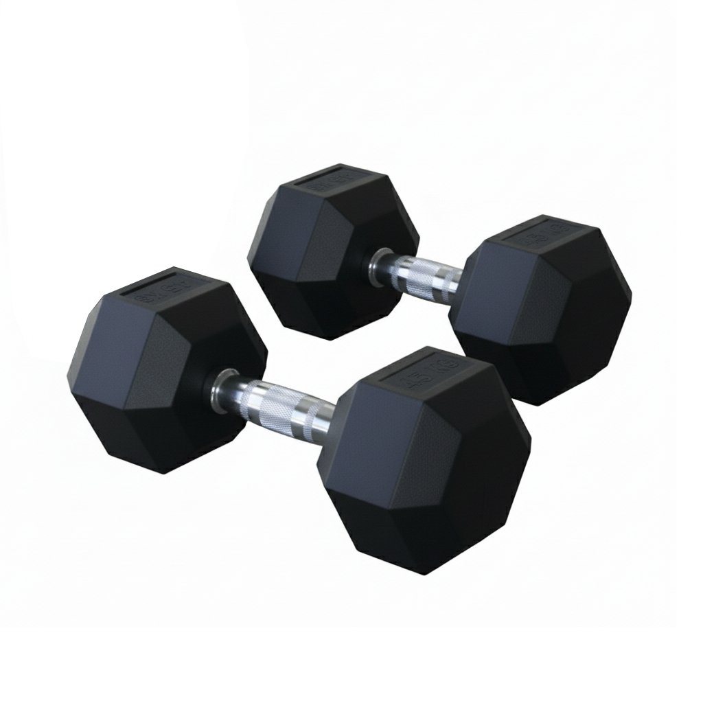 TA Sport Hex Rubber Dumbbell Pair 45 Kg 54040758-101 view 2
