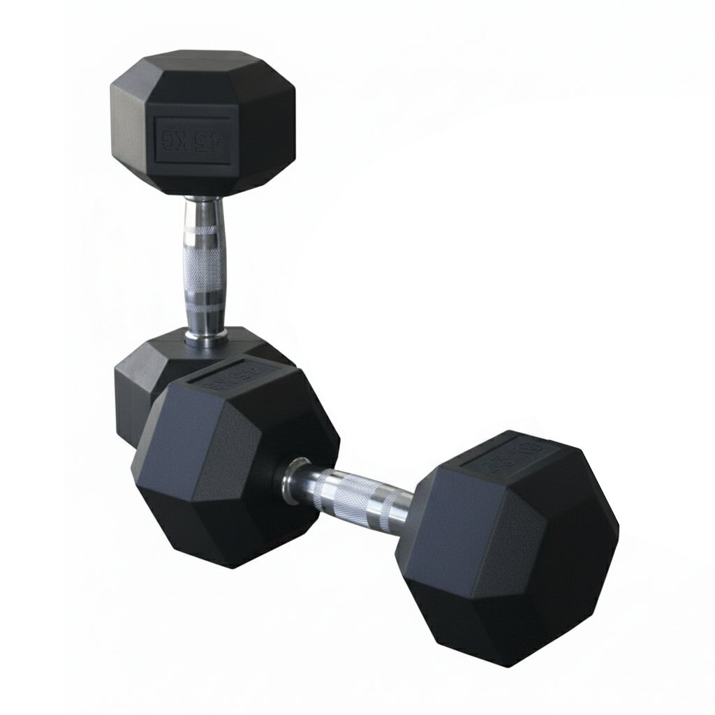 TA Sport Hex Rubber Dumbbell Pair 45 Kg 54040758-101 view 3
