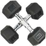 TA Sport Hex Rubber Dumbbells view 3