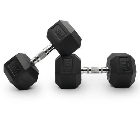 TA Sport Hex Rubber Dumbbells