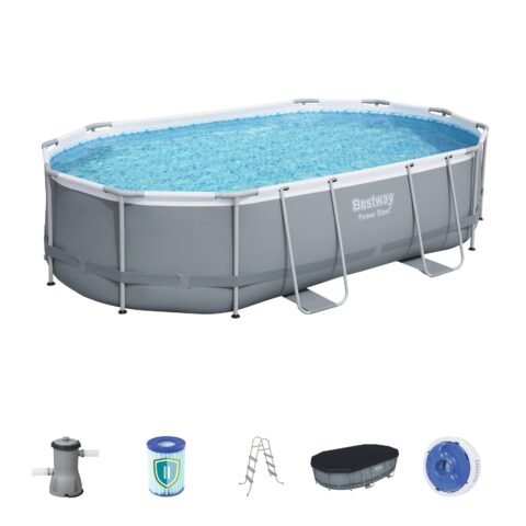 Bestway Power Steel Oval Pool Set 488 x 305 x 107 cm 56448
