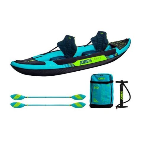 Jobe Croft Inflatable Kayak 2-Person Blue Green 600024001