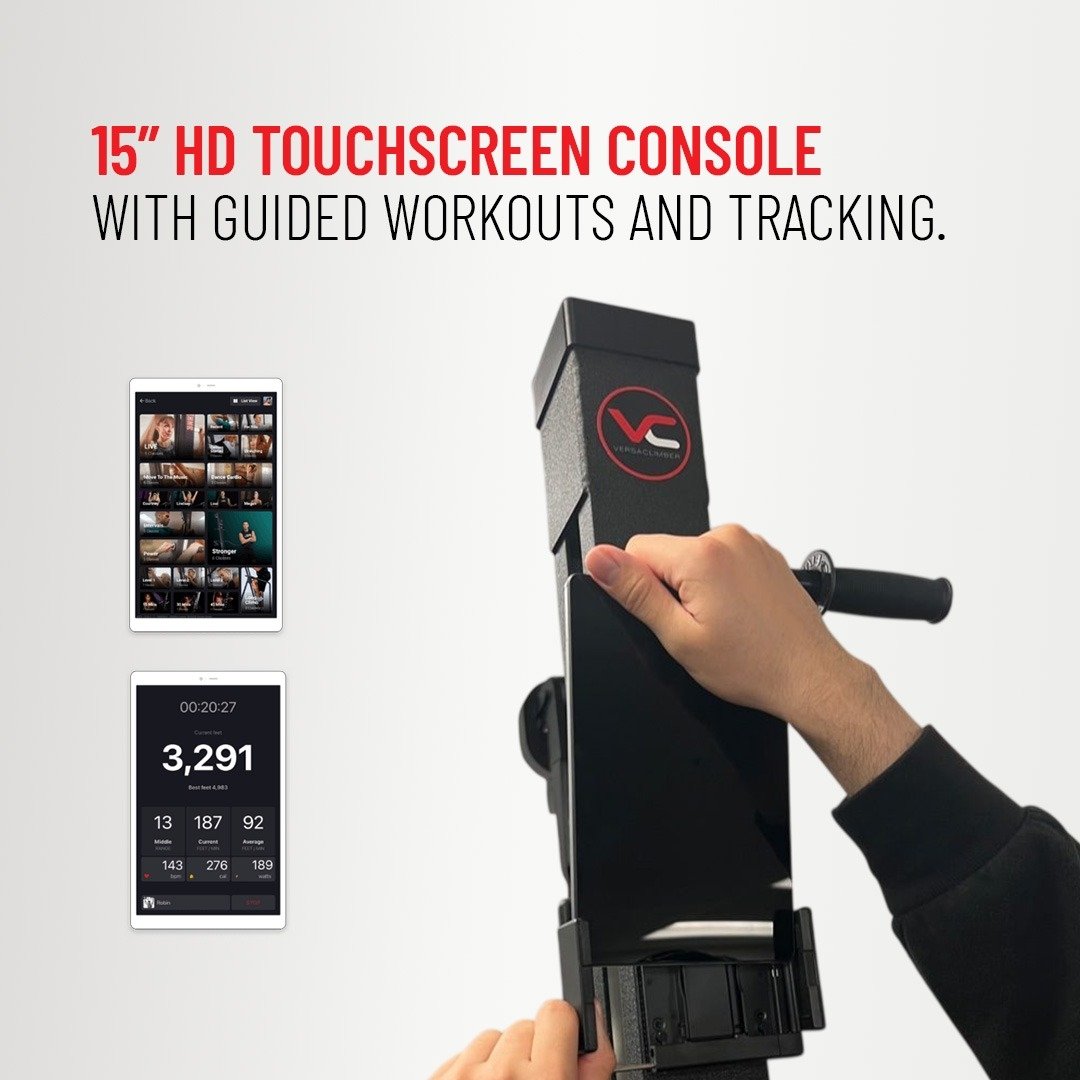 VersaClimber Home Climber with H-TS Touchscreen & Free-Standing Base 68-00-000-HTS view 3