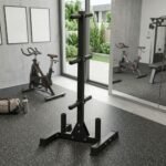 Liftdex 3 Level Plate Holder Tree with 2 Barbell Holder 800146 view 2