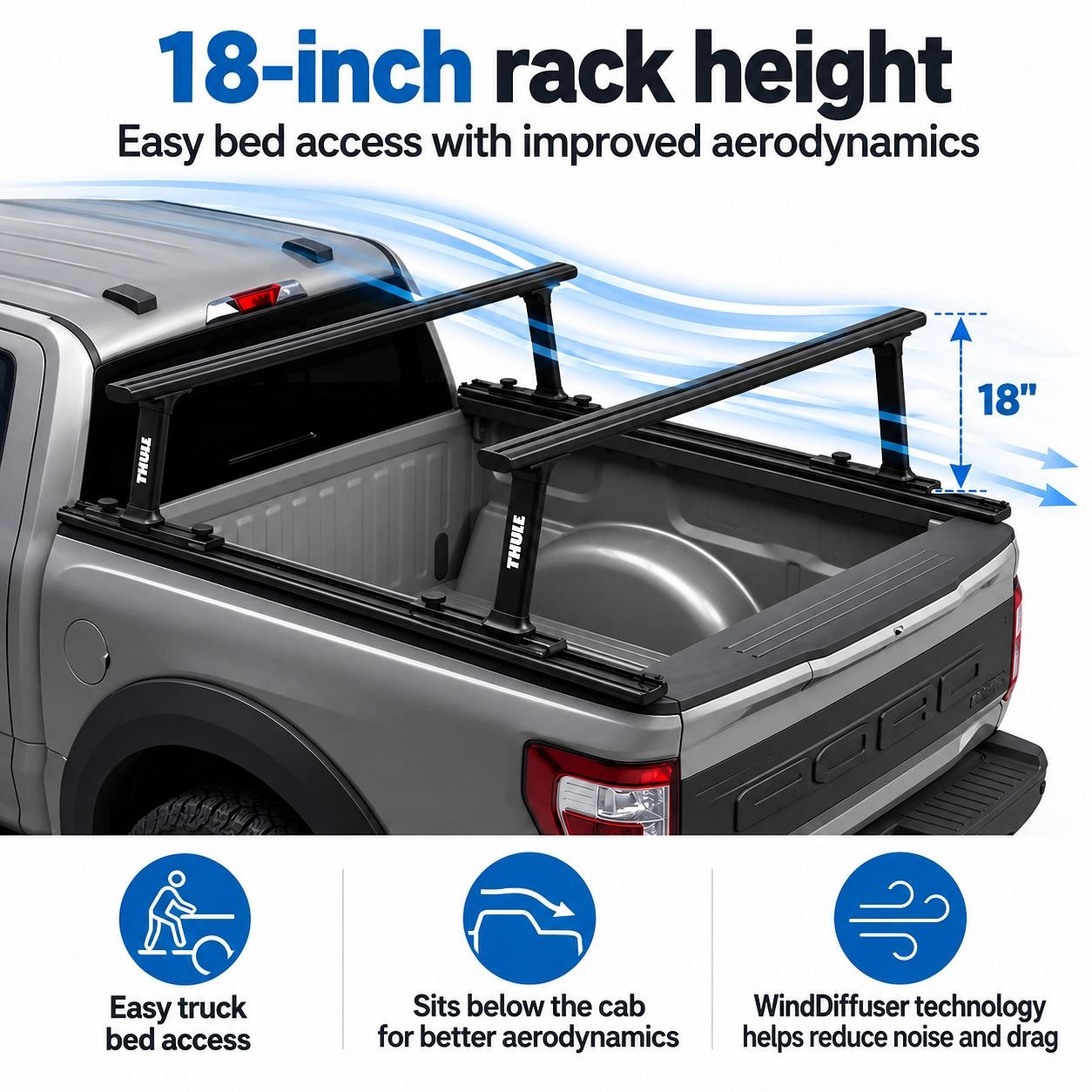 THULE Xsporter Pro Shift Overhead Rack Black 91021575868 view 2