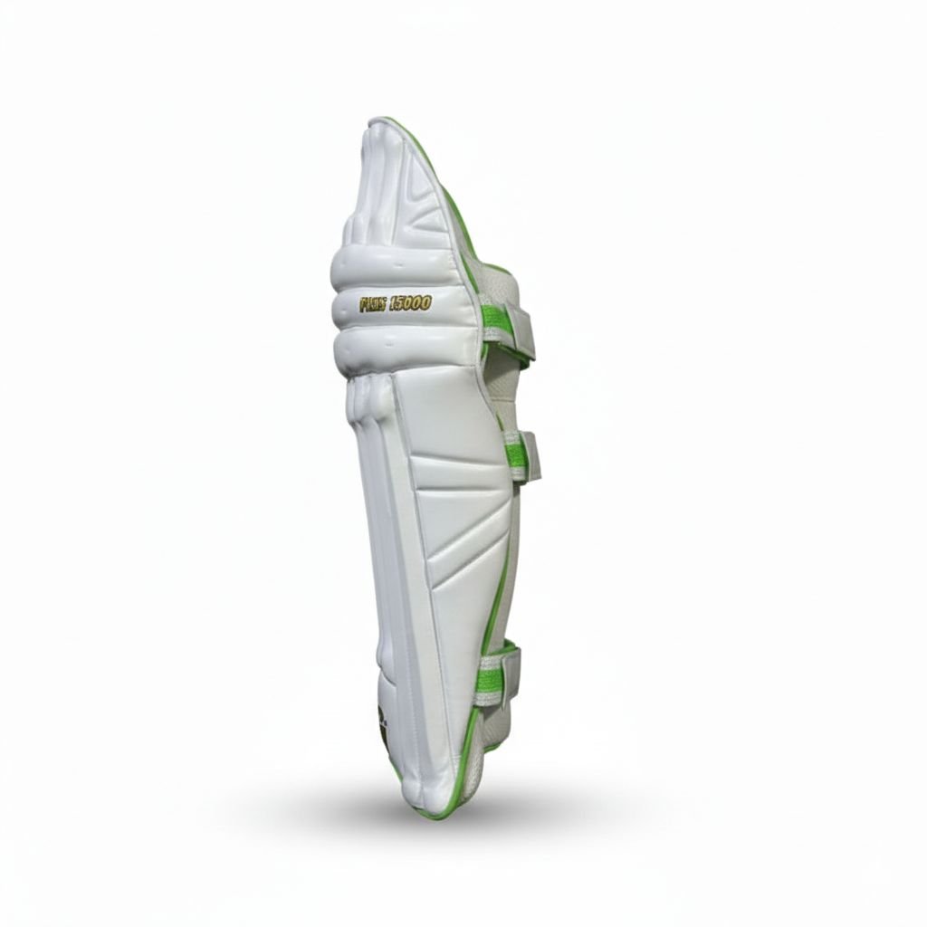 CA Plus 15000 Cricket Batting Leg Guard Green view 4