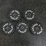 Liftdex 3D Camo Fleck Rubber Bumper Plate Black + Grey Camo view 3