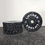 Liftdex 3D Camo Fleck Rubber Bumper Plate Black + Grey Camo view 4