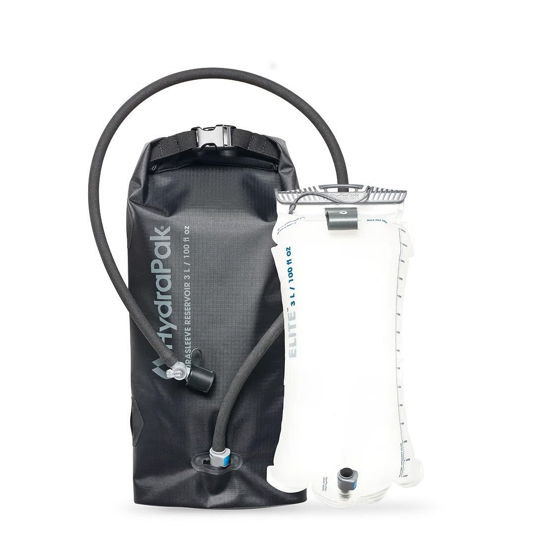 Hydrapak HydraSleeve Hydration Reservoir Insulated Water Bladder Chasm Black 3L AHS363