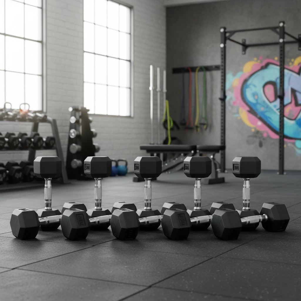Anvil Rubber Hex Dumbbell Bundle 27.5 Kg to 50 Kg view 2
