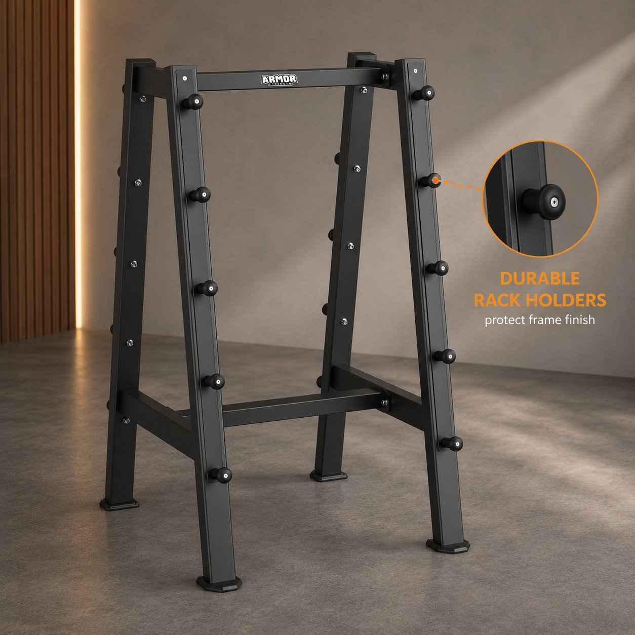 Armor Strength Barbell Rack Commercial Upright Bar Storage Rack AS-KF1664 view 3