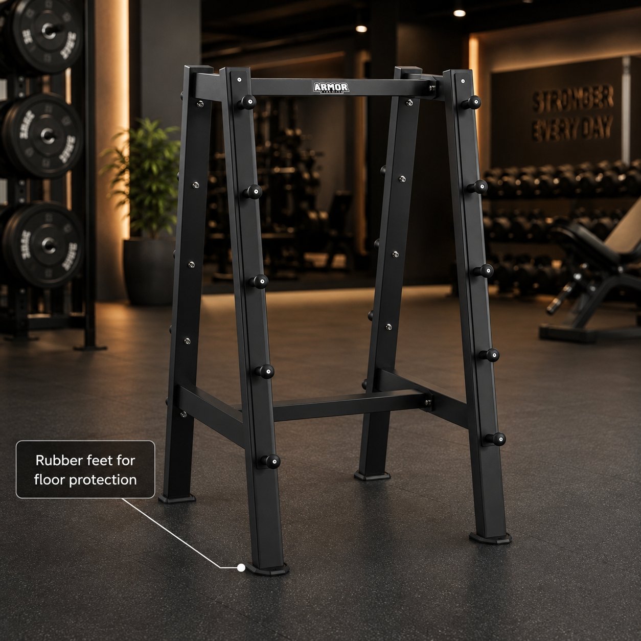 Armor Strength Barbell Rack Commercial Upright Bar Storage Rack AS-KF1664 view 4