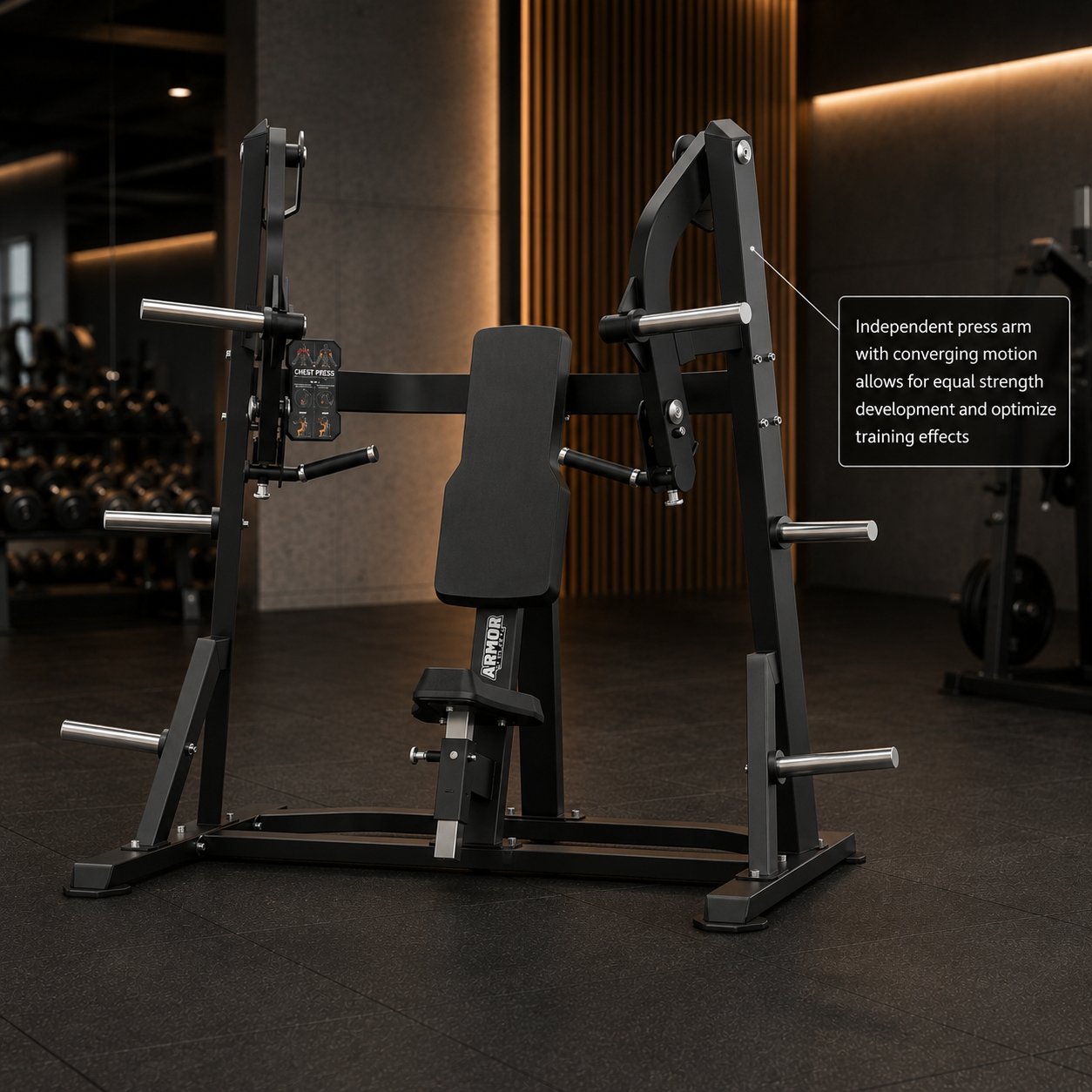 Armor Strength Chest Press Machine Commercial Upper Body Strength Training Equipment AS-KP1006 view 2