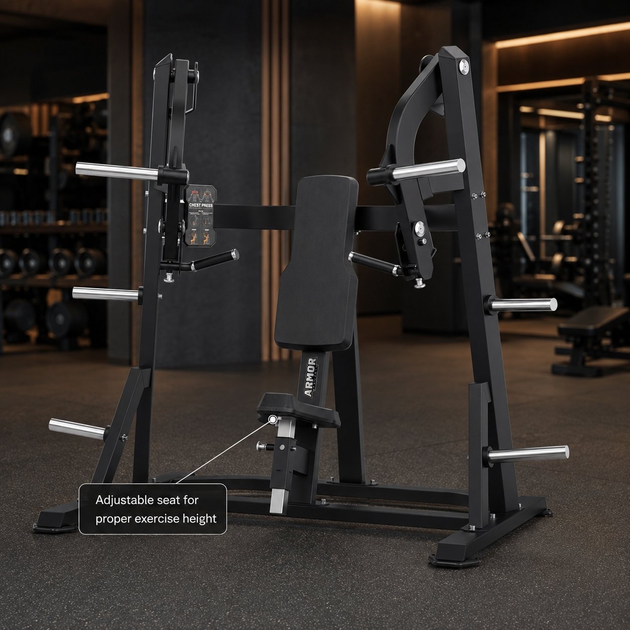Armor Strength Chest Press Machine Commercial Upper Body Strength Training Equipment AS-KP1006 view 3