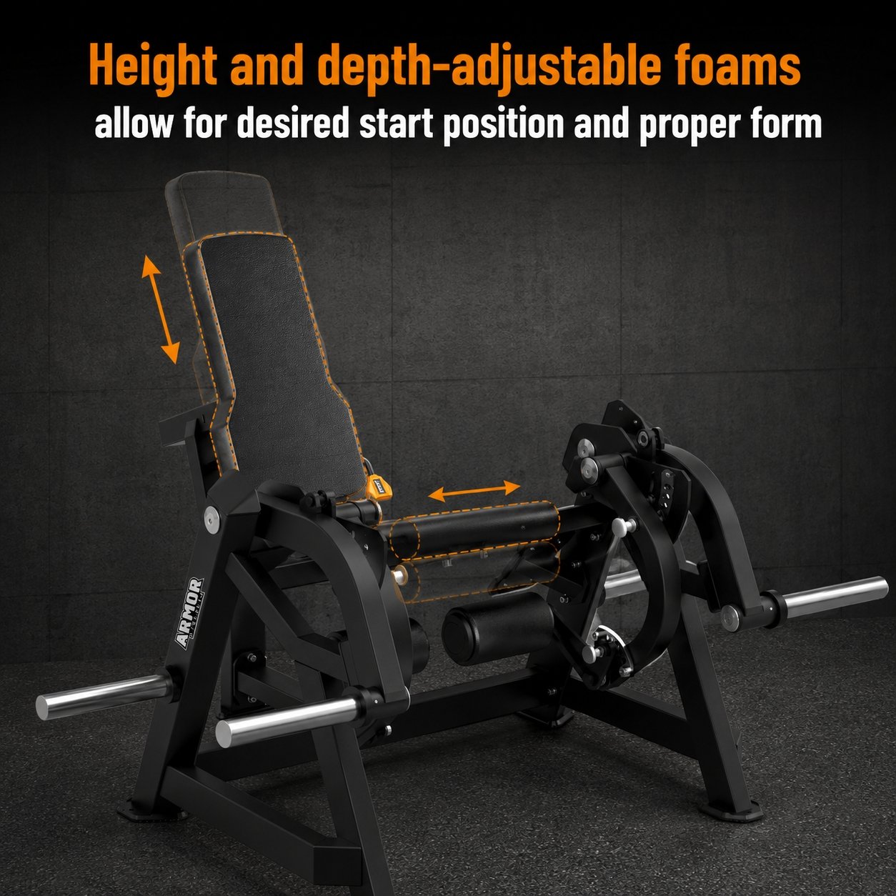 Armor Strength Leg Extension Machine Commercial Quadriceps Training Equipment AS-KP1065 view 3
