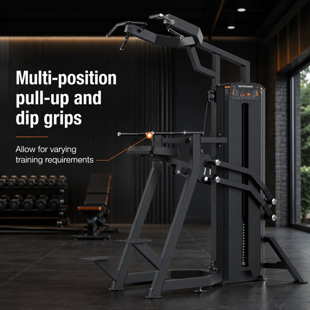 Armor Strength Assisted Chin Dip Machine Commercial Gym Upper Body Training Equipment AS-KS1072 view 2