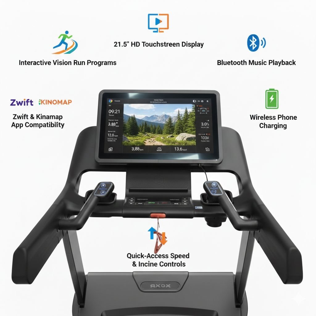 Axox Fitness Elite Stride Commercial Treadmill AX-ESTRIDE view 4