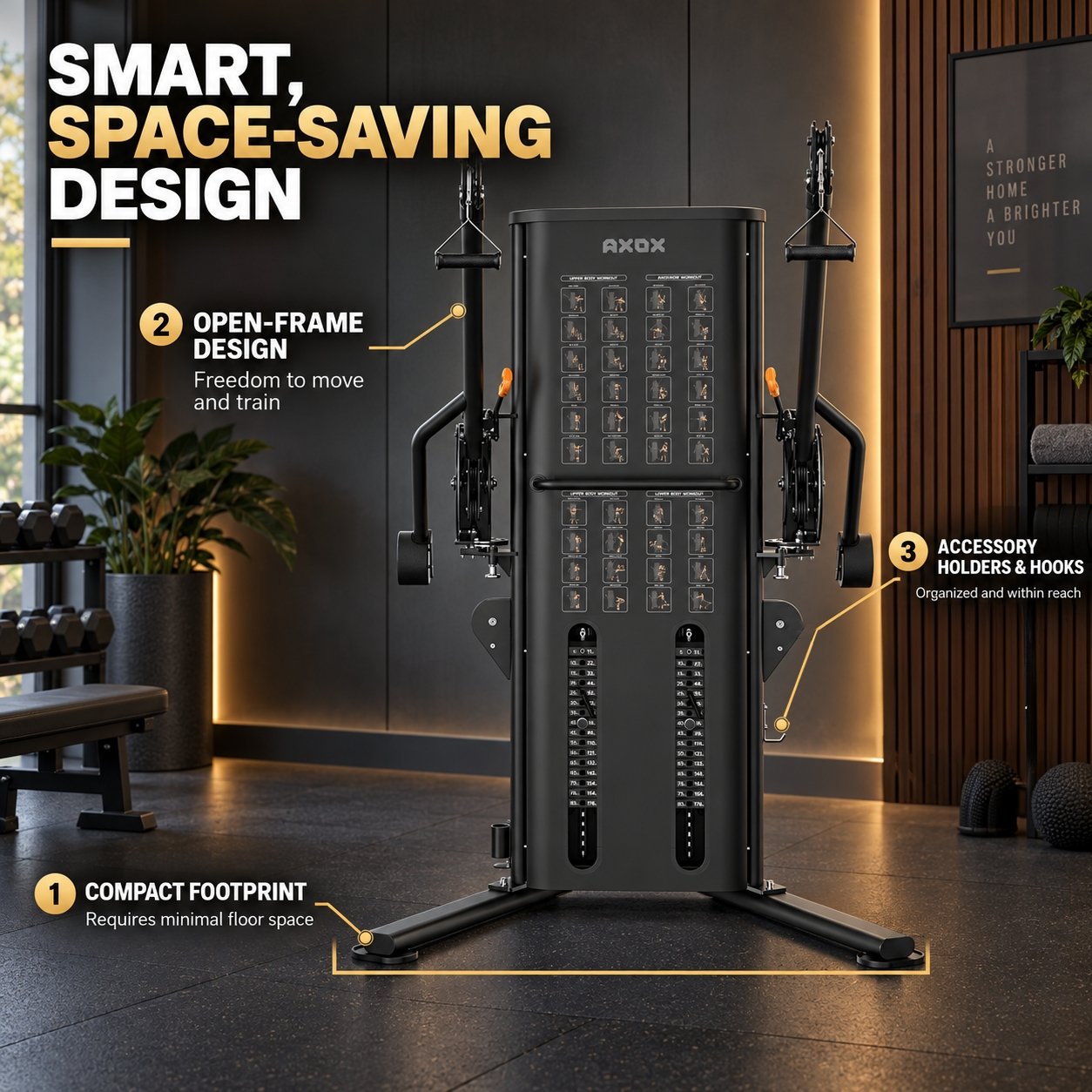 Axox Fitness TwinX2 Functional Trainer AX-S75 view 4