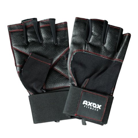 Axox Fitness Leather Weight Lifting Gloves AX03GL-444