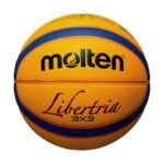 Molten PU Leather Basketball Yellow & Blue Size 3X3 B33T5000 view 3