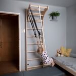 BenchK 111 + A204 Solid Beech Wood Swedish Ladder Wall Bar with Accessories BHK111-A204-BUN view 3