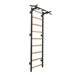 BenchK 721 Swedish Ladder Wall Bar with Fixed 6-Grip Pull-Up Bar