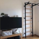 BenchK 721 Swedish Ladder Wall Bar with Fixed 6-Grip Pull-Up Bar view 3