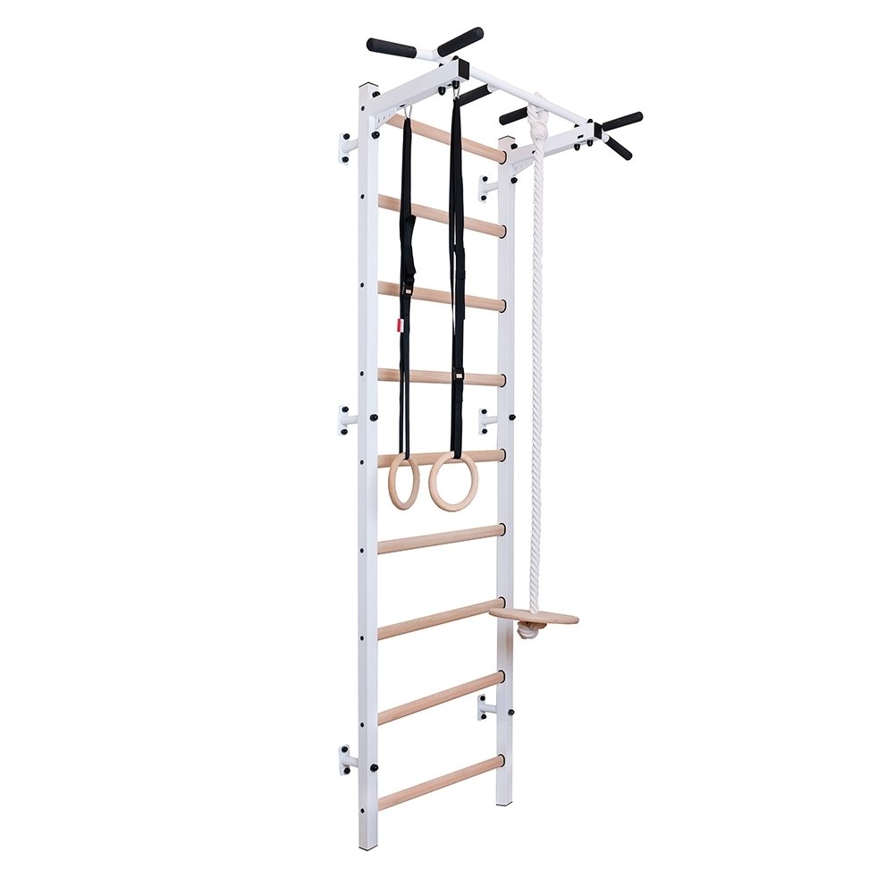BenchK 721W + A204 Swedish Ladder Wall Bar with Accessories BHK721W-A204-BUN