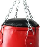 Axox Fitness Leather Filled Punching Bag Red BX4000-30-R view 3