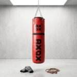 Axox Fitness Leather Filled Punching Bag Red BX4000-30-R view 4