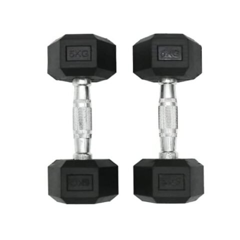 TA Sport Hex Vinyl Dipping Dumbbell 5 kg × 2PC DB2121 Black