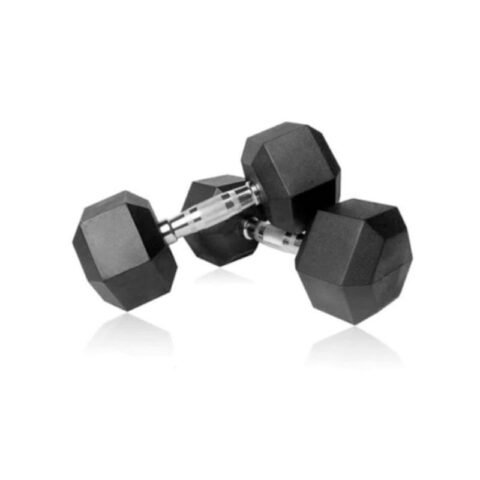 TA Sport Db6101 Rubber Hex Dumbbell 55Lbs Black